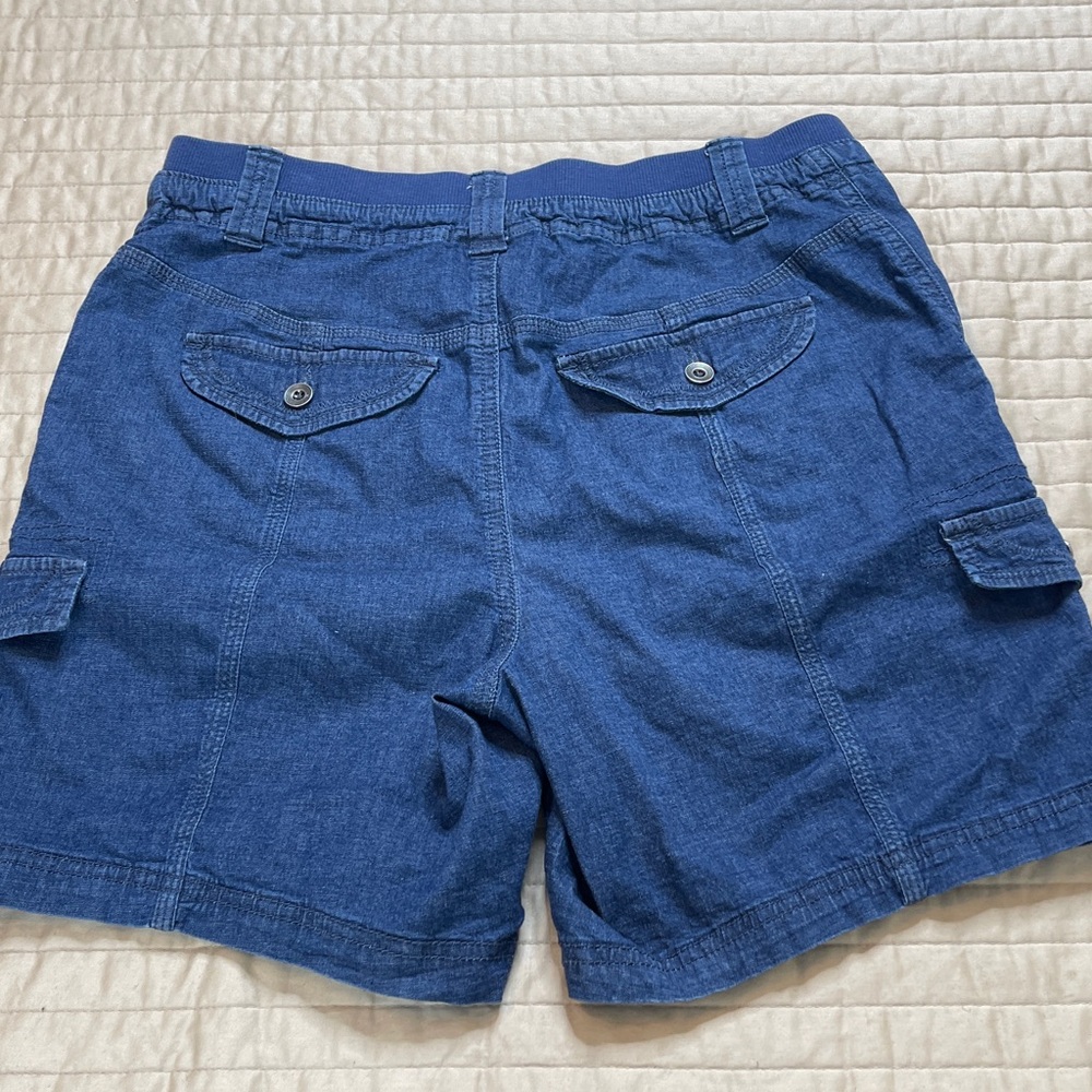 STYLE & CO. Women's Casual Blue Jean Cargo Shorts SIZE 8 PARTIAL ELASTIC WAIST - Picture 6 of 7